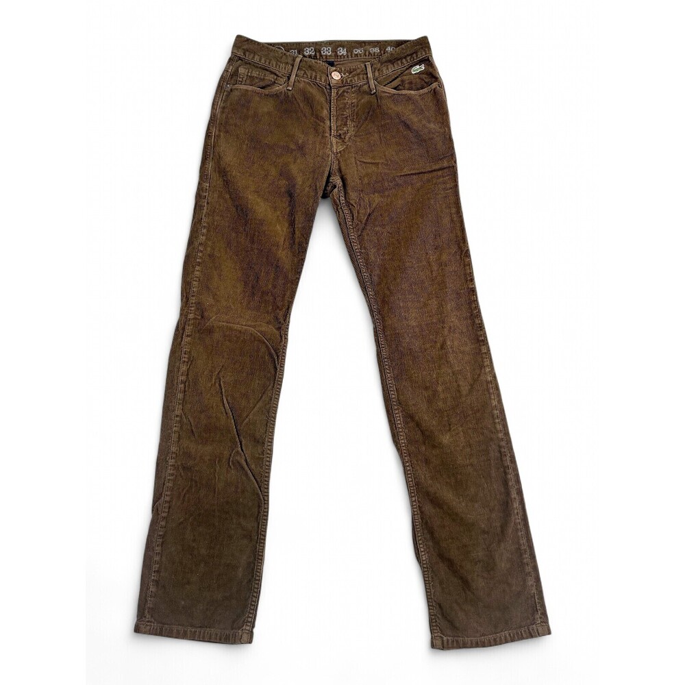 Lacoste Men's Brown Corduroy Pants Waist 30 Classic Straight